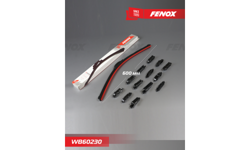 Щетка стеклоочистителя 60 см (24 ) бескаркасная Fenox, арт. WB60230