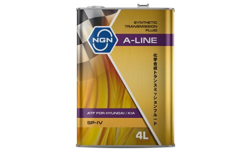 Масло трансмиссионное NGN ATF A-Line, синтетическое, Hyundai/Kia ATF SP-IV, для АКПП, 4л, арт. V182575126