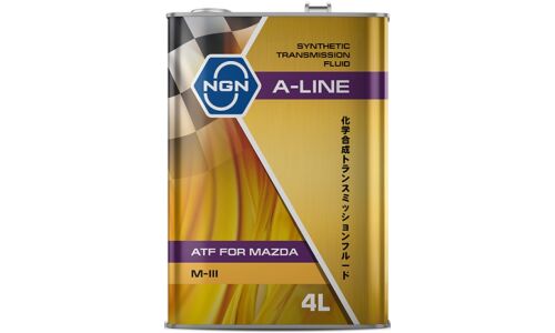 Масло трансмиссионное NGN ATF A-Line синтетическое, Mazda ATF M-III, для АКПП, 4л, арт. V182575196