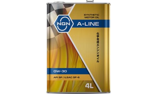 Масло моторное NGN A-Line 0w30, синтетическое, API SP, ILSAC GF-6A, для бензинового двигателя, 4л, арт. V182575111