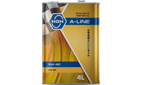 Масло моторное NGN A-Line 5w40, синтетическое, API SP, для бензинового двигателя, 4л, арт. V182575120