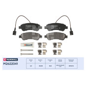 Колодки тормозные дисковые Marshall, задние, комплект на ось (4 шт), арт. M2622041