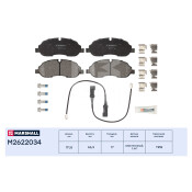 Колодки тормозные дисковые Marshall, передние, комплект на ось (4 шт), арт. M2622034
