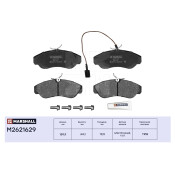 Колодки тормозные дисковые Marshall, передние, комплект на ось (4 шт), арт. M2621629
