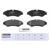 Колодки тормозные дисковые Marshall, задние, комплект на ось (4 шт), арт. M2620747