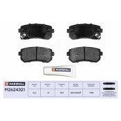 Колодки тормозные дисковые Marshall, задние, комплект на ось (4 шт), арт. M2624321