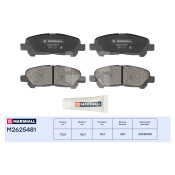 Колодки тормозные дисковые Marshall, задние, комплект на ось (4 шт), арт. M2625481