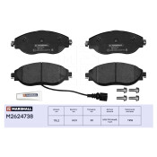 Колодки тормозные дисковые Marshall, передние, комплект на ось (4 шт), арт. M2624738
