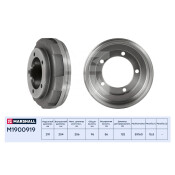 Барабан тормозной Marshall, для Ford Transit VI/VII, арт. M1900919
