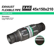 Гофра глушителя Euroex, Innerbraid, 45x150х210мм, 3-слойная, арт. 45x150x210/3