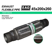 Гофра глушителя Euroex, Innerbraid, 45x200x260мм, 3-слойная, арт. 45x200x260/3
