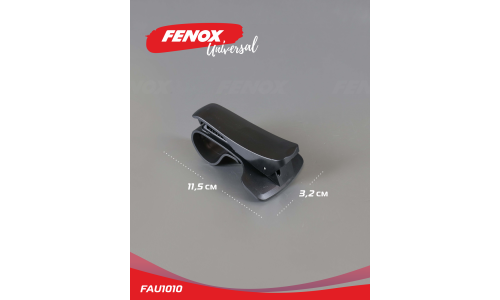 Держатель для телефона Fenox, на солнцезащитный козырёк и руль, с прищепокой, чёрный, арт. FAU1010