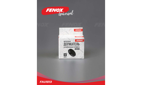 Держатель для телефона Fenox, на двустороннем скотче, магнитный, чёрный, арт. FAU1013