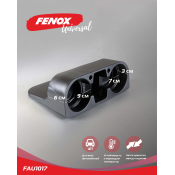 Подстаканник Fenox, установка между сидениями, 2 слота, чёрный, арт. FAU1017 Подстаканник Fenox, установка между сидениями, 2 слота, чёрный, арт. FAU1017