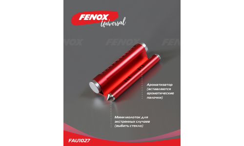 Табличка с номером телефона (автовизитка) Fenox, с поворотными дисками с цифрами (+ключ для вращения), с ароматизатором и мини-молоточком, красная, арт. FAU1027