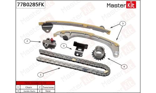 Комплект цепи ГРМ Master KiT, арт. 77B0285FK