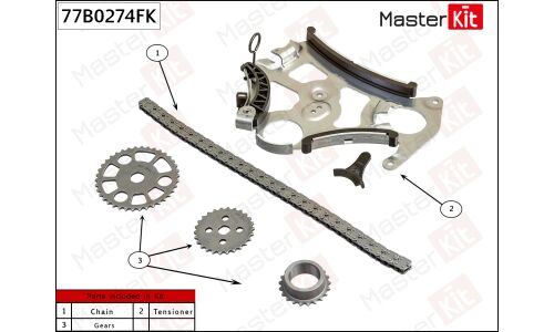 Комплект цепи привода масляного/вакуумного насоса Master KiT, арт. 77B0274FK