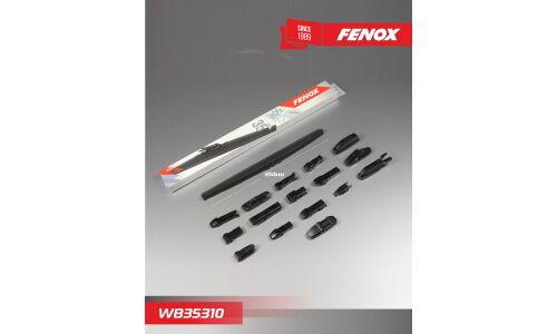 Щётка стеклоочистителя Fenox 350мм (14") каркасная, зимняя, 15 переходников, 1 шт, арт. WB35310