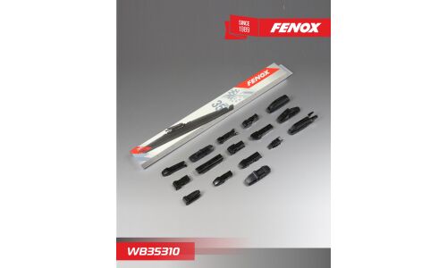 Щётка стеклоочистителя Fenox 350мм (14") каркасная, зимняя, 15 переходников, 1 шт, арт. WB35310
