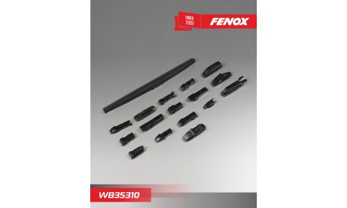 Щётка стеклоочистителя Fenox 350мм (14") каркасная, зимняя, 15 переходников, 1 шт, арт. WB35310