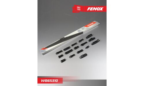 Щётка стеклоочистителя Fenox 650мм (26") каркасная, зимняя, 15 переходников, 1 шт, арт. WB65310