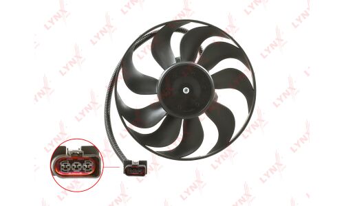 Вентилятор охлаждения радиатора LYNXauto, арт. RF-1726