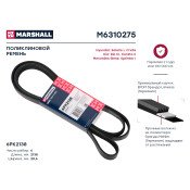 Ремень поликлиновой Marshall, арт. M6310275