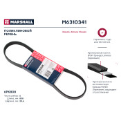 Ремень поликлиновой Marshall, арт. M6310341