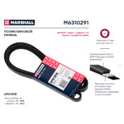 Ремень поликлиновой Marshall, арт. M6310291