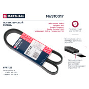 Ремень поликлиновой Marshall, арт. M6310317