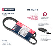 Ремень поликлиновой Marshall, арт. M6310318