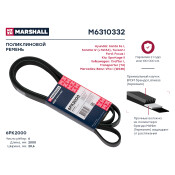Ремень поликлиновой Marshall, арт. M6310332