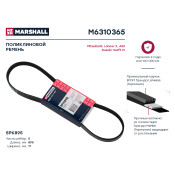 Ремень поликлиновой Marshall, арт. M6310365