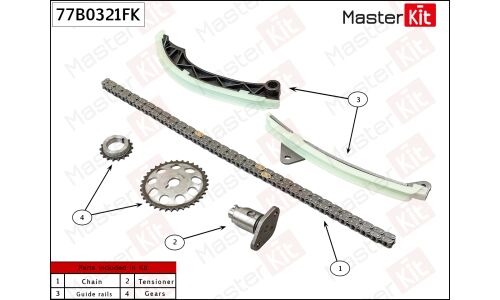 Комплект цепи ГРМ Master KiT, арт. 77B0321FK