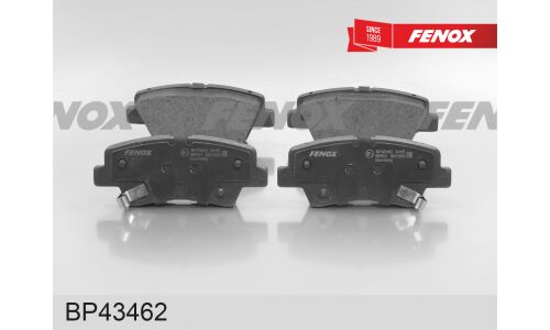 Колодки тормозные дисковые Fenox, задние, комплект на ось (4 шт), арт. BP43462