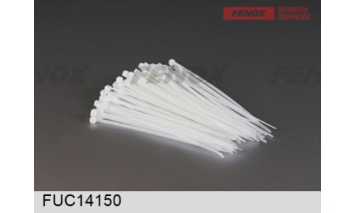 Хомут пластиковый (стяжка) Fenox, 4x150мм, белый, комплект 100 шт, арт. FUC14150