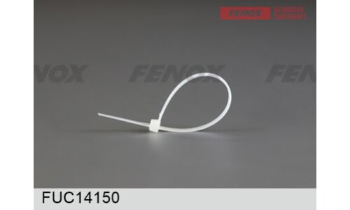 Хомут пластиковый (стяжка) Fenox, 4x150мм, белый, комплект 100 шт, арт. FUC14150
