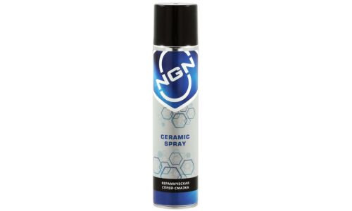 Смазка аэрозольная NGN Ceramic Grease, для резьбовых соединений, керамическая, термостойкая (до +1500°C), баллон 410мл, арт. V0057