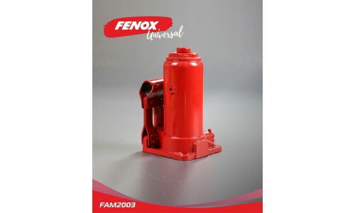 Домкрат гидравлический бутылочный Fenox, 2000кг, подъём 150–345мм, арт. FAM2003