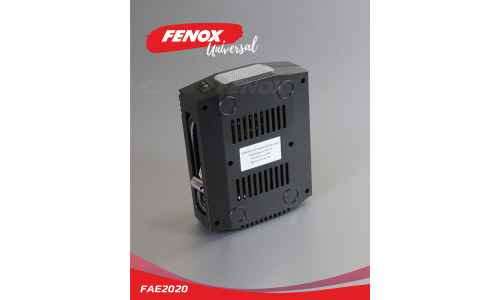 Компрессор автомобильный Fenox, 12В, 5А, 20л/мин, 10атм, с фонариком и инструментами (отвёртки, плоскогубцы, набор для ремонта шин), кейс, арт. FAE2020