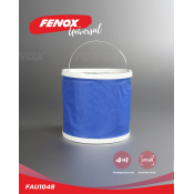Ведро складное Fenox, прорезиненное, Ø24см, 9л, синее, арт. FAU1048