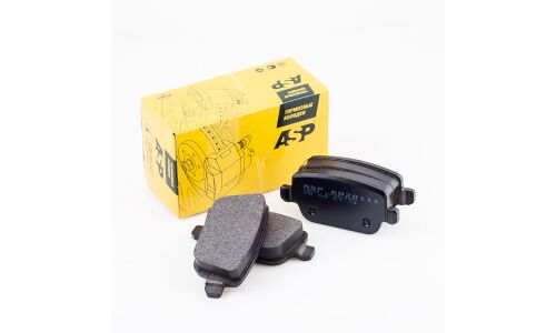 Колодки тормозные дисковые ASP, задние, комплект на ось (4 шт), арт. K020111