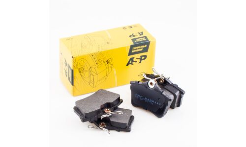 Колодки тормозные дисковые ASP, задние, комплект на ось (4 шт), арт. K420111