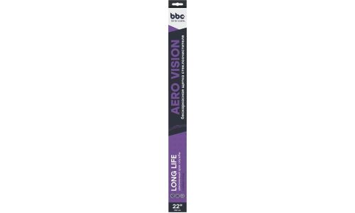 Щётка стеклоочистителя BiBiCare 550мм (22") бескаркасная, всесезонная, крепление J-Hook, 1 шт, арт. 4907