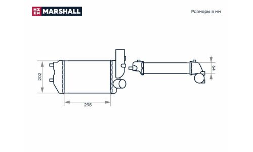 Радиатор интеркулера Marshall, арт. M4982002