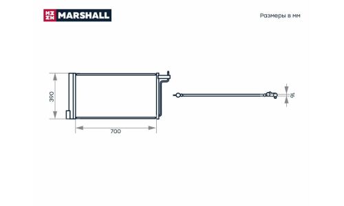 Радиатор кондиционера Marshall, арт. M4991057