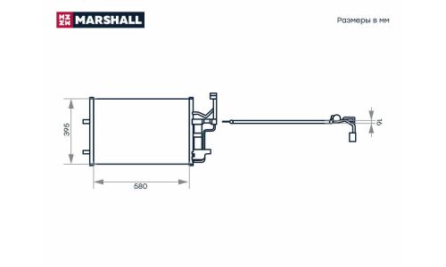 Радиатор кондиционера Marshall, арт. M4991067