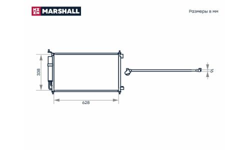 Радиатор кондиционера Marshall, арт. M4991068