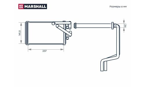 Радиатор отопителя Marshall, арт. M4991109