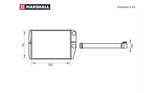 Радиатор отопителя Marshall, арт. M4991112